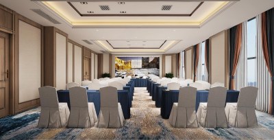 现代酒店会议室3D模型下载